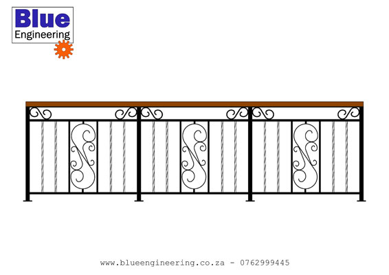 Custom Wrought Iron Balustrade Rails in Durban