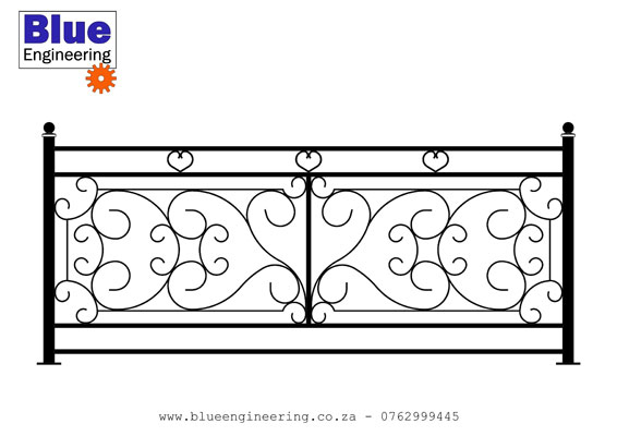 Custom Wrought Iron Balustrade Rails in Durban