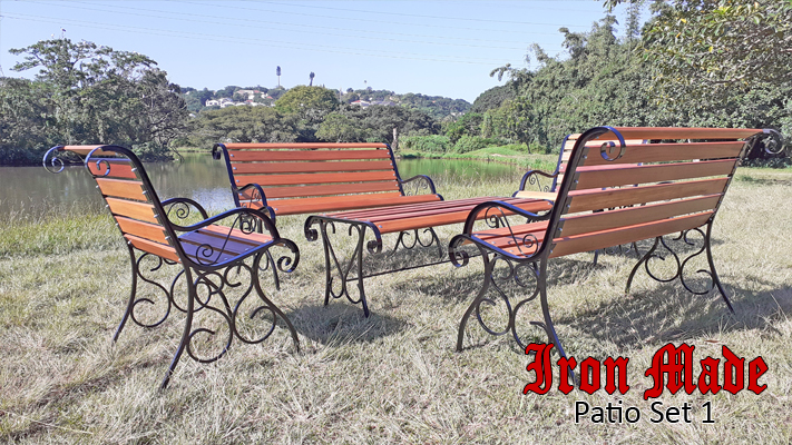 Beautifully Hand Crafted Wrought Iron and Balua Garden Furniture