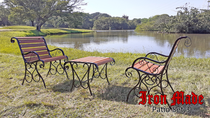 Beautifully Hand Crafted Wrought Iron and Balua Garden Furniture