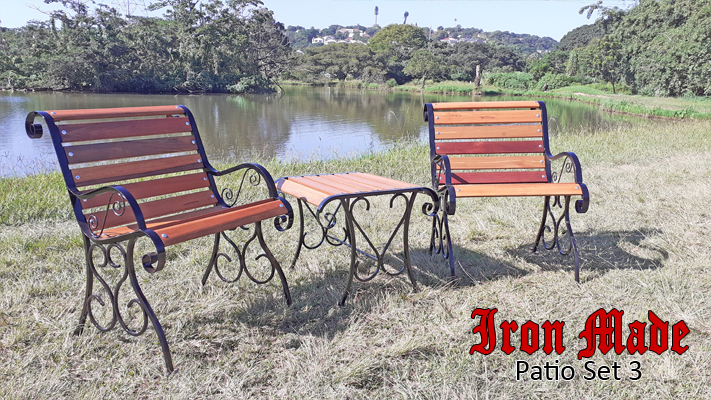 Beautifully Hand Crafted Wrought Iron and Balua Garden Furniture