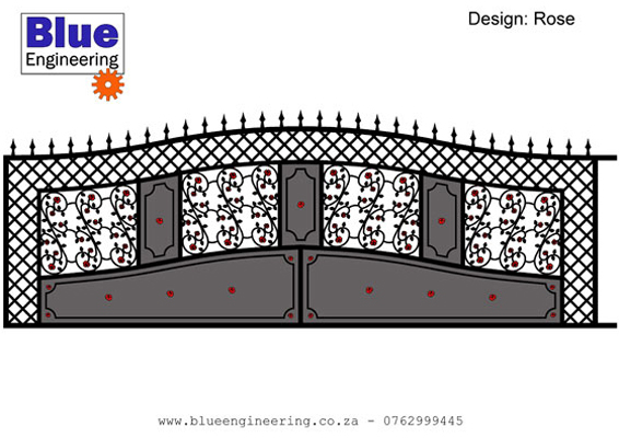 Intricate Wrought Iron Gates with loads of fine details in Durban